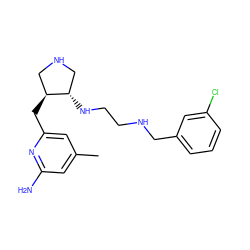 Cc1cc(N)nc(C[C@H]2CNC[C@@H]2NCCNCc2cccc(Cl)c2)c1 ZINC000039036704