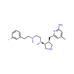 Cc1cc(N)nc(C[C@H]2CNC[C@H]2N(C)CCN(C)CCc2cccc(F)c2)c1 ZINC000040413825