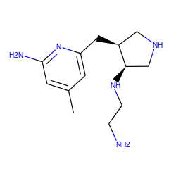 Cc1cc(N)nc(C[C@H]2CNC[C@H]2NCCN)c1 ZINC000038346246