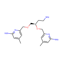 Cc1cc(N)nc(COC[C@@H](CCN)OCc2cc(C)cc(N)n2)c1 ZINC000096284708