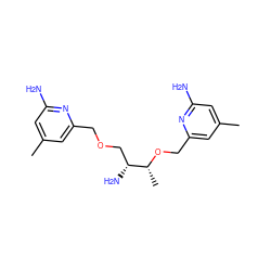 Cc1cc(N)nc(COC[C@@H](N)[C@@H](C)OCc2cc(C)cc(N)n2)c1 ZINC000096284704