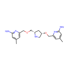 Cc1cc(N)nc(COC[C@@H]2C[C@H](OCc3cc(C)cc(N)n3)CN2)c1 ZINC000103256491