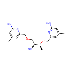 Cc1cc(N)nc(COC[C@H](N)[C@H](C)OCc2cc(C)cc(N)n2)c1 ZINC000095921099