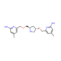 Cc1cc(N)nc(COC[C@H]2C[C@H](OCc3cc(C)cc(N)n3)CN2)c1 ZINC000098209329