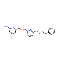 Cc1cc(N)nc(COCc2cccc(CNCCc3cccc(F)c3)n2)c1 ZINC000096282514