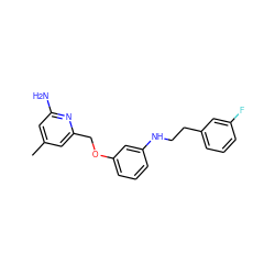 Cc1cc(N)nc(COc2cccc(NCCc3cccc(F)c3)c2)c1 ZINC000096282518