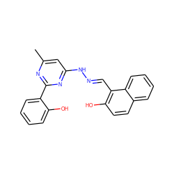 Cc1cc(N/N=C/c2c(O)ccc3ccccc23)nc(-c2ccccc2O)n1 ZINC000005002985