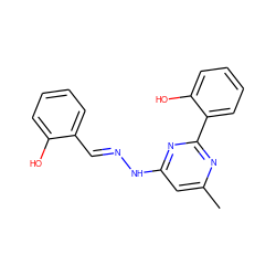 Cc1cc(N/N=C/c2ccccc2O)nc(-c2ccccc2O)n1 ZINC000004843942