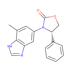 Cc1cc(N2C(=O)OC[C@@H]2c2ccccc2)cc2nc[nH]c12 ZINC000116195320