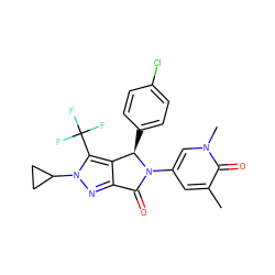 Cc1cc(N2C(=O)c3nn(C4CC4)c(C(F)(F)F)c3[C@H]2c2ccc(Cl)cc2)cn(C)c1=O ZINC000220421214