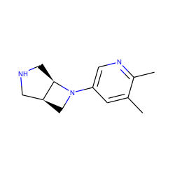 Cc1cc(N2C[C@H]3CNC[C@H]32)cnc1C ZINC000028865875