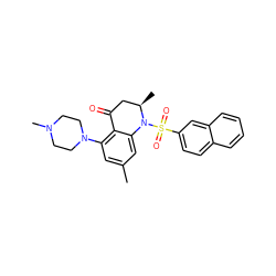 Cc1cc(N2CCN(C)CC2)c2c(c1)N(S(=O)(=O)c1ccc3ccccc3c1)[C@H](C)CC2=O ZINC000066262572