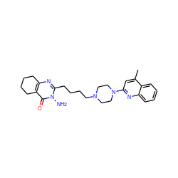 Cc1cc(N2CCN(CCCCc3nc4c(c(=O)n3N)CCCC4)CC2)nc2ccccc12 ZINC000059854451