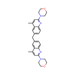 Cc1cc(N2CCOCC2)nc2ccc(Cc3ccc4nc(N5CCOCC5)cc(C)c4c3)cc12 ZINC000001592018