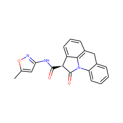 Cc1cc(NC(=O)[C@@H]2C(=O)N3c4ccccc4Cc4cccc2c43)no1 ZINC000026169001