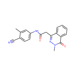 Cc1cc(NC(=O)Cc2nn(C)c(=O)c3ccccc23)ccc1C#N ZINC000095593863