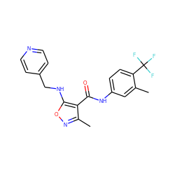 Cc1cc(NC(=O)c2c(C)noc2NCc2ccncc2)ccc1C(F)(F)F ZINC000028890171