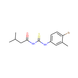 Cc1cc(NC(=S)NC(=O)CC(C)C)ccc1Br ZINC000000359650