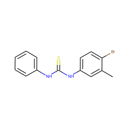 Cc1cc(NC(=S)Nc2ccccc2)ccc1Br ZINC000013483461