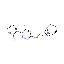 Cc1cc(NCCN2[C@H]3CCC[C@H]2CC3)nnc1-c1ccccc1O ZINC000100989468