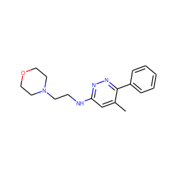 Cc1cc(NCCN2CCOCC2)nnc1-c1ccccc1 ZINC000028758817