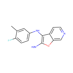 Cc1cc(Nc2c(N)oc3cnccc23)ccc1F ZINC000222961873