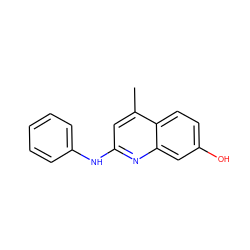 Cc1cc(Nc2ccccc2)nc2cc(O)ccc12 ZINC000015973793