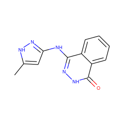 Cc1cc(Nc2n[nH]c(=O)c3ccccc23)n[nH]1 ZINC000066100230