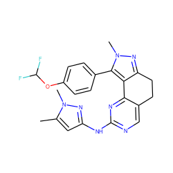 Cc1cc(Nc2ncc3c(n2)-c2c(nn(C)c2-c2ccc(OC(F)F)cc2)CC3)nn1C ZINC000169702352