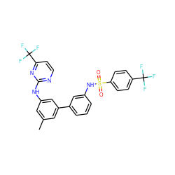 Cc1cc(Nc2nccc(C(F)(F)F)n2)cc(-c2cccc(NS(=O)(=O)c3ccc(C(F)(F)F)cc3)c2)c1 ZINC001772654286