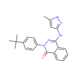 Cc1cc(Nc2nn(-c3ccc(C(C)(C)C)cc3)c(=O)c3ccccc23)n[nH]1 ZINC000034635262