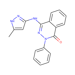 Cc1cc(Nc2nn(-c3ccccc3)c(=O)c3ccccc23)n[nH]1 ZINC000043128171