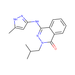 Cc1cc(Nc2nn(CC(C)C)c(=O)c3ccccc23)n[nH]1 ZINC000066104007