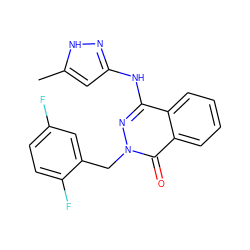 Cc1cc(Nc2nn(Cc3cc(F)ccc3F)c(=O)c3ccccc23)n[nH]1 ZINC000038214922