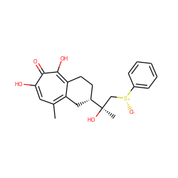 Cc1cc(O)c(=O)c(O)c2c1C[C@@H]([C@](C)(O)C[S@@+]([O-])c1ccccc1)CC2 ZINC000072108047