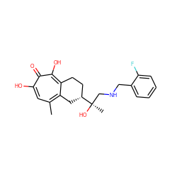 Cc1cc(O)c(=O)c(O)c2c1C[C@@H]([C@](C)(O)CNCc1ccccc1F)CC2 ZINC000072108693