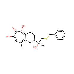 Cc1cc(O)c(=O)c(O)c2c1C[C@@H]([C@](C)(O)CSCc1ccccc1)CC2 ZINC000072108073