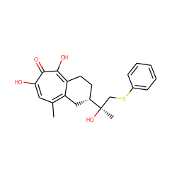 Cc1cc(O)c(=O)c(O)c2c1C[C@@H]([C@](C)(O)CSc1ccccc1)CC2 ZINC000072108504