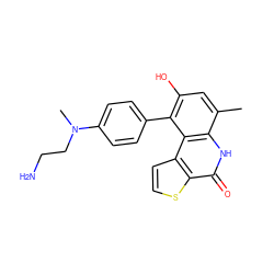 Cc1cc(O)c(-c2ccc(N(C)CCN)cc2)c2c1[nH]c(=O)c1sccc12 ZINC000221748987