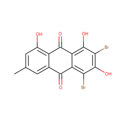 Cc1cc(O)c2c(c1)C(=O)c1c(Br)c(O)c(Br)c(O)c1C2=O ZINC000038428321