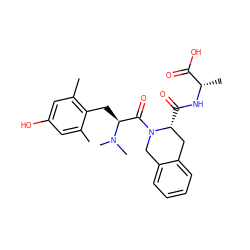 Cc1cc(O)cc(C)c1C[C@@H](C(=O)N1Cc2ccccc2C[C@H]1C(=O)N[C@@H](C)C(=O)O)N(C)C ZINC000013765471