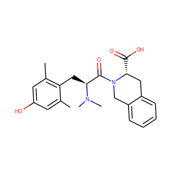 Cc1cc(O)cc(C)c1C[C@@H](C(=O)N1Cc2ccccc2C[C@H]1C(=O)O)N(C)C ZINC000013492581