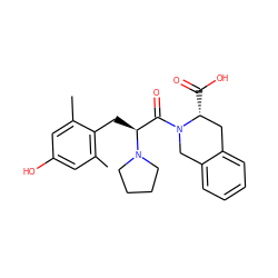 Cc1cc(O)cc(C)c1C[C@@H](C(=O)N1Cc2ccccc2C[C@H]1C(=O)O)N1CCCC1 ZINC000013802624