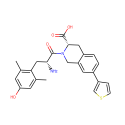 Cc1cc(O)cc(C)c1C[C@@H](N)C(=O)N1Cc2cc(-c3ccsc3)ccc2C[C@H]1C(=O)O ZINC000029463775