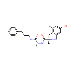 Cc1cc(O)cc(C)c1C[C@](C)(N)C(=O)N[C@H](C)C(=O)NCCCc1ccccc1 ZINC000013735473