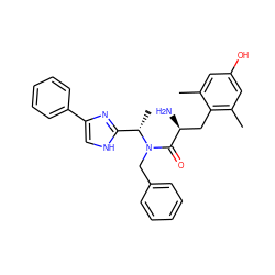 Cc1cc(O)cc(C)c1C[C@H](N)C(=O)N(Cc1ccccc1)[C@@H](C)c1nc(-c2ccccc2)c[nH]1 ZINC000095573759