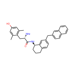 Cc1cc(O)cc(C)c1C[C@H](N)C(=O)N[C@@H]1CCCc2ccc(Cc3ccc4ccccc4c3)cc21 ZINC000473145847