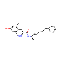 Cc1cc(O)cc(C)c1C[C@H](N)C(=O)N[C@H](C)/C=C/CCCc1ccccc1 ZINC000013448011