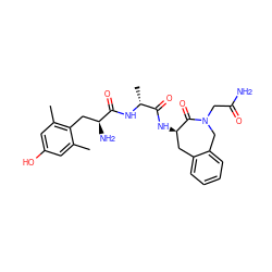 Cc1cc(O)cc(C)c1C[C@H](N)C(=O)N[C@H](C)C(=O)N[C@@H]1Cc2ccccc2CN(CC(N)=O)C1=O ZINC000072126186