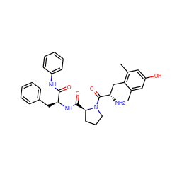 Cc1cc(O)cc(C)c1C[C@H](N)C(=O)N1CCC[C@H]1C(=O)N[C@@H](Cc1ccccc1)C(=O)Nc1ccccc1 ZINC000027179768